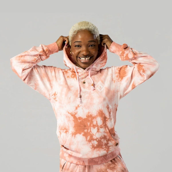 Pink and orange on sale tie dye hoodie