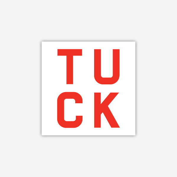 TUCK – Red & White Sticker