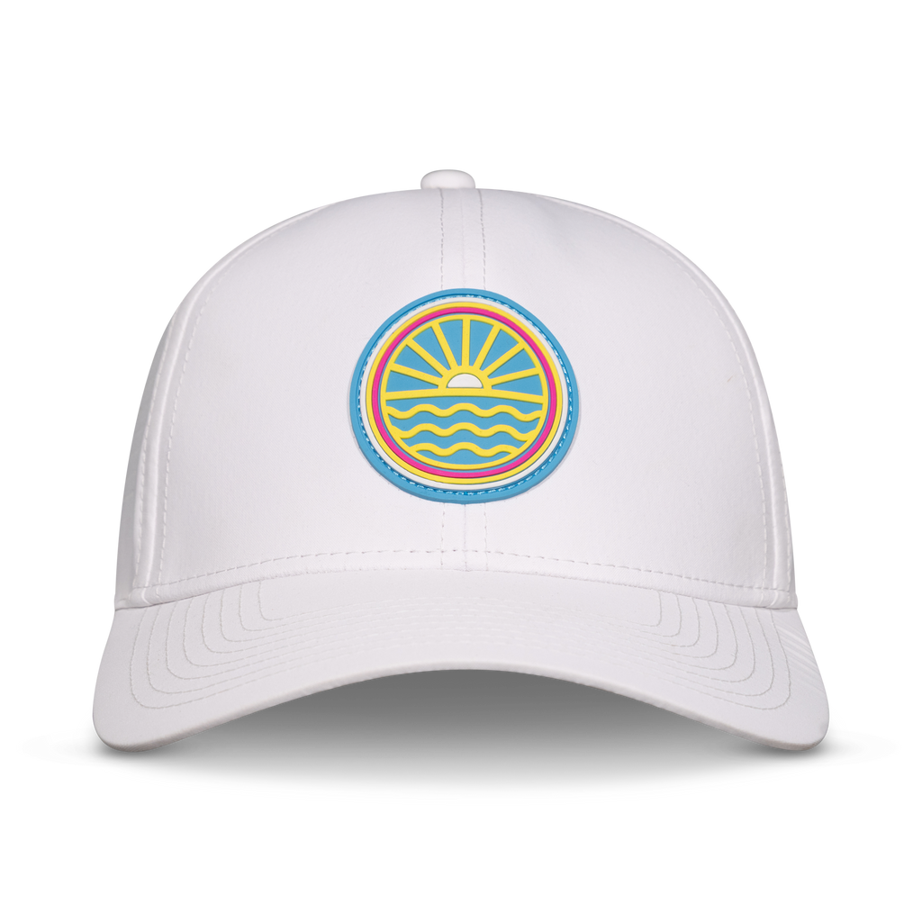 A Soft Touch / Heatfelt / ‘1986 Hawaii 80s Sun Wave Trucker Waterproof Hat - White – Tuck Life
