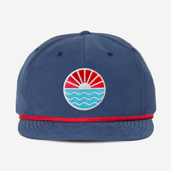 Sun Wave Navy / Red Rope Hat