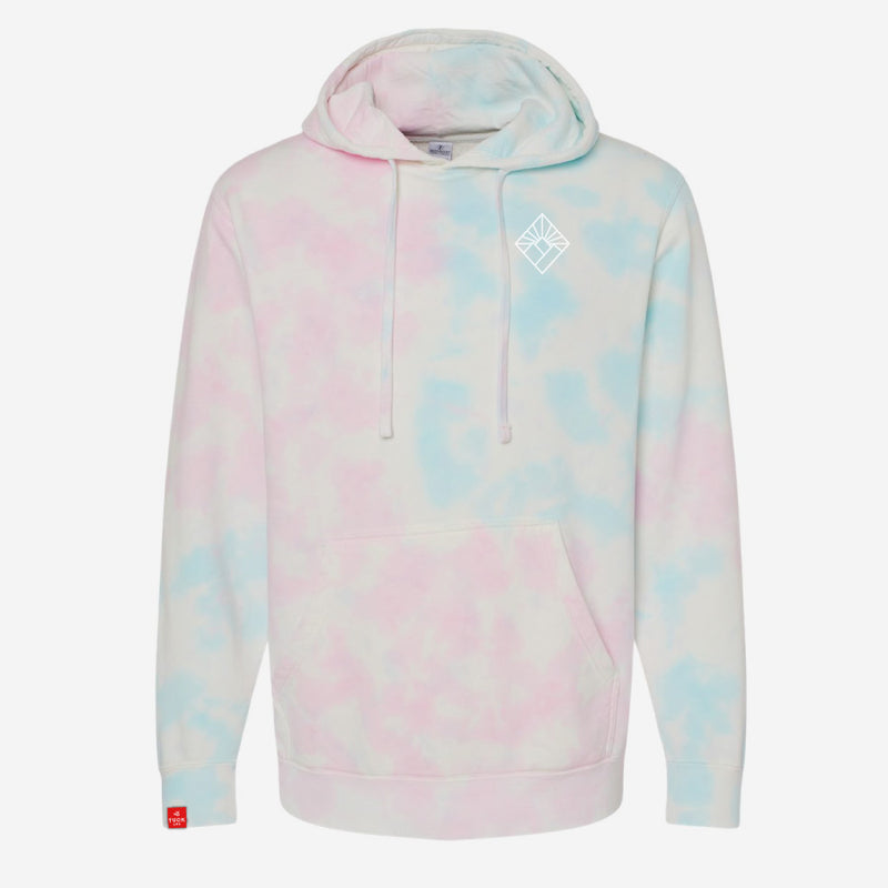 Tie-Dyed Black Diamond Mid-weight Pullover Hoodie