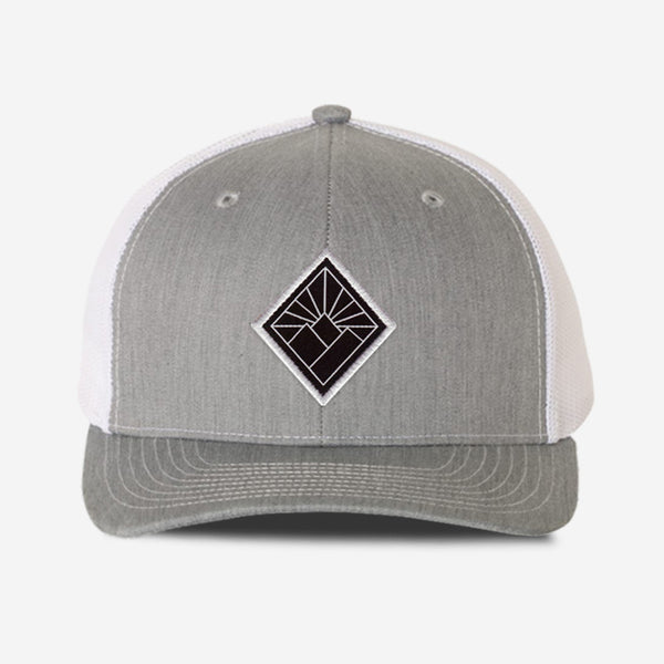 Youth Trucker Hat - Heather Grey / White