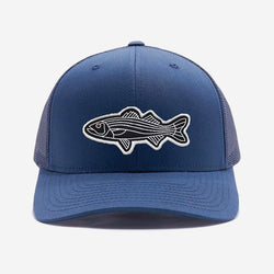Bass Fish Trucker Hat - Navy