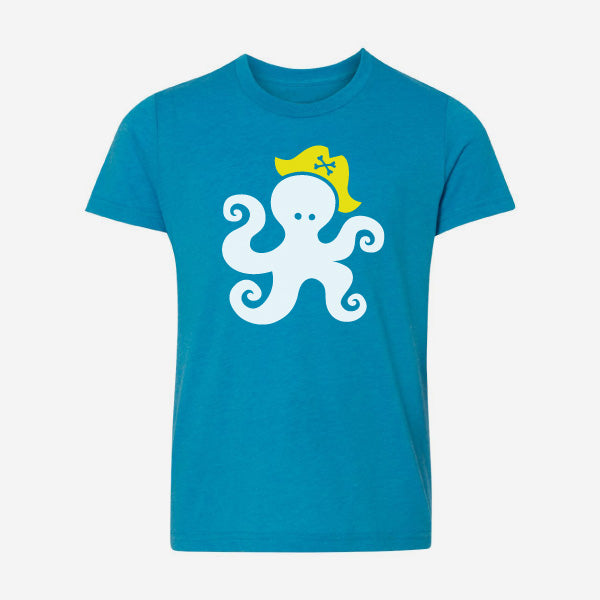 Octopus Pirate Short Sleeve Kids T-Shirt