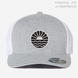 Sun Wave (b&w) Trucker w/ Stretch